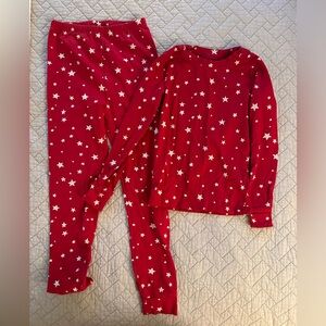 Pottery Barn Kids Red with White Stars pajamas
